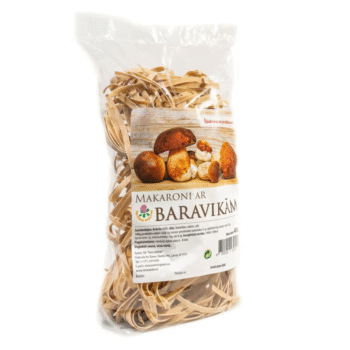 Mājas makaroni ar baravikām