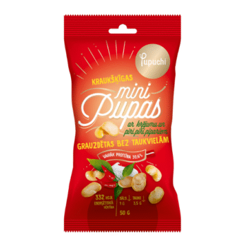 Grauzdētas pupas Pupuchi ar krējumu un piri piri pipariem