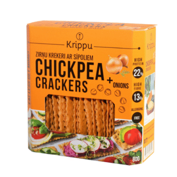 Zirņu krekeri ar sīpoliem