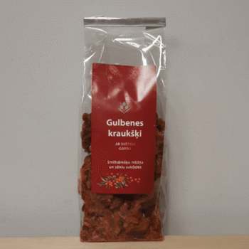 Smiltsērkšķu miziņu un sēklu sukādes Gulbenes kraukšķi