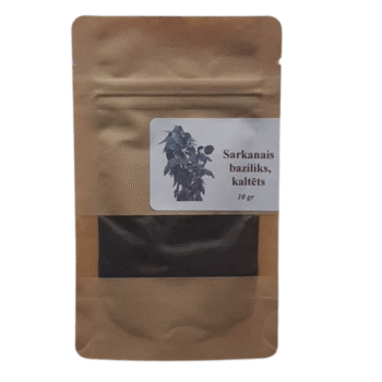 Sarkanais baziliks, kaltēts 10gr