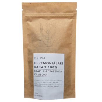Dziiva Ceremoniālais kakao 100%, Brazīlija Fazenda Camboa, 100gr