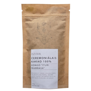 Dziiva Ceremoniālais Kakao 100%, Kongo Ituri Mambasa, 100g